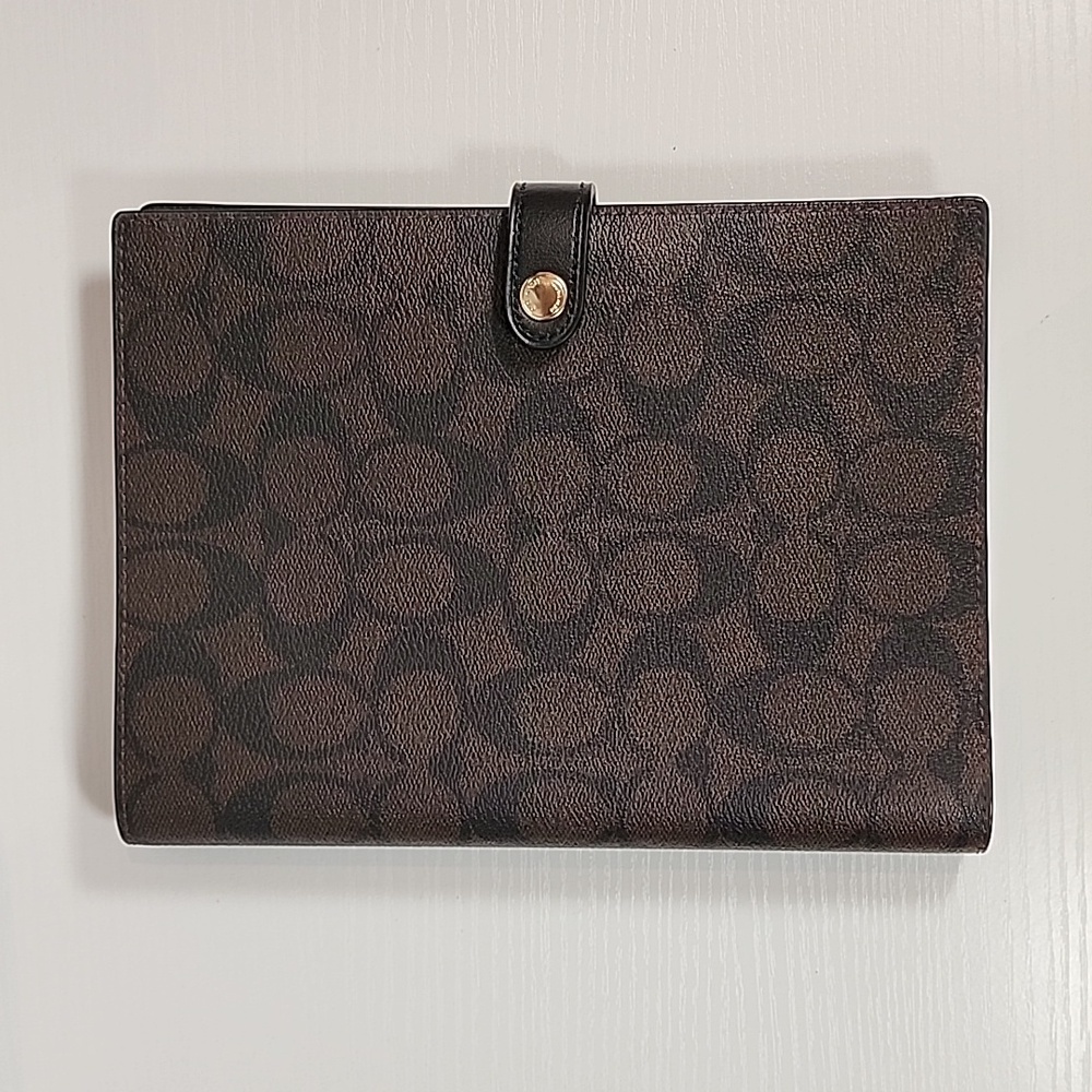 Coach Brown and Black Notebook Cover